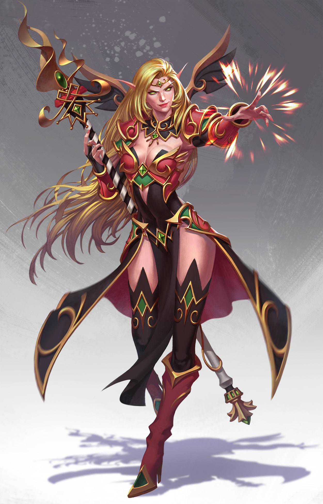 血精灵法师|插画|游戏原画|汪大人_原创作品-站酷(zcool)