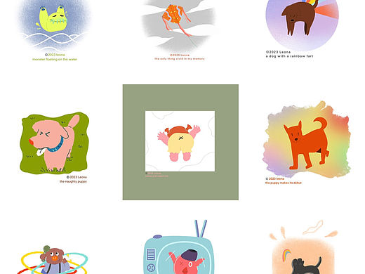 小画儿系列（个人主页-ZNjY3MDA0NDA=） - 商业插画 - 站酷设计师Leona爱画画原创素材 - 站酷ZCOOL