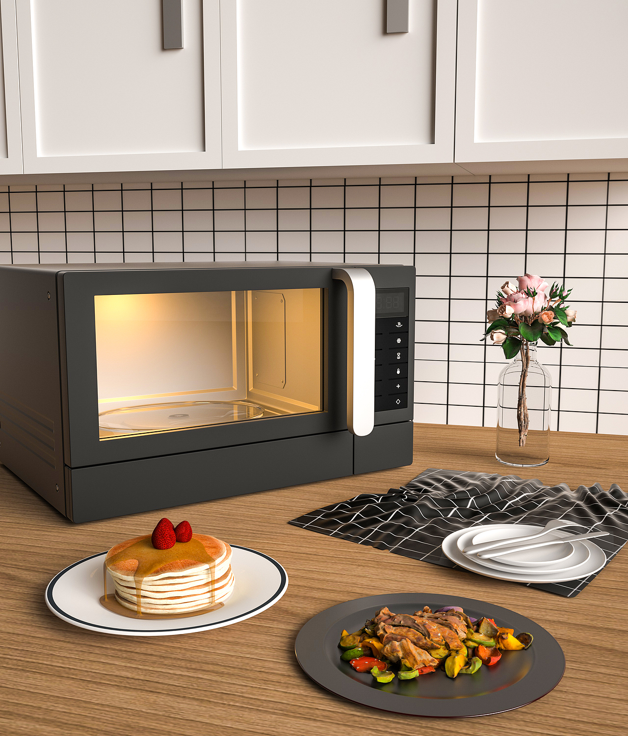 C4D&OC建模渲染烤箱场景