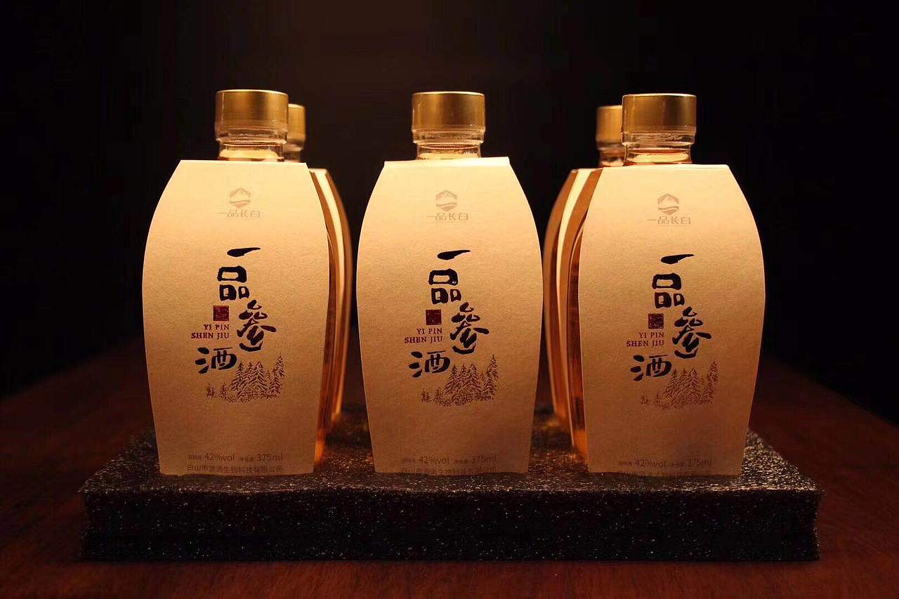 一品长白42度375ml参酒包装设计