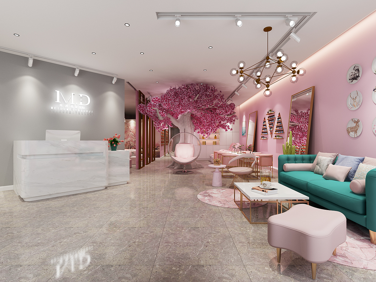 网红美容院（图ZMjEzODg5MTky） - 家装设计 - 站酷设计师徐凝凝凝原创素材 - 站酷ZCOOL