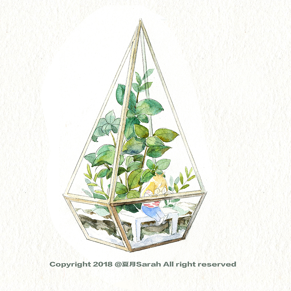 小小人的玻璃容器（图ZMTQ5MzQ0MTcy） - 儿童插画 - 站酷设计师夏月sarah原创素材 - 站酷ZCOOL