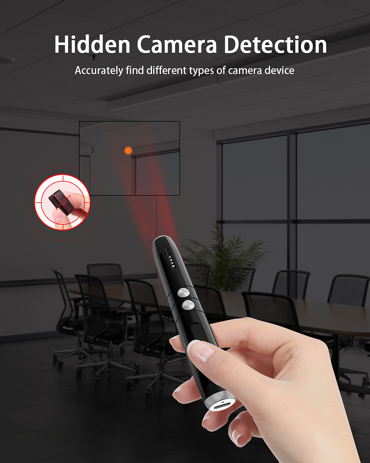 黑色摄像头监听检测笔