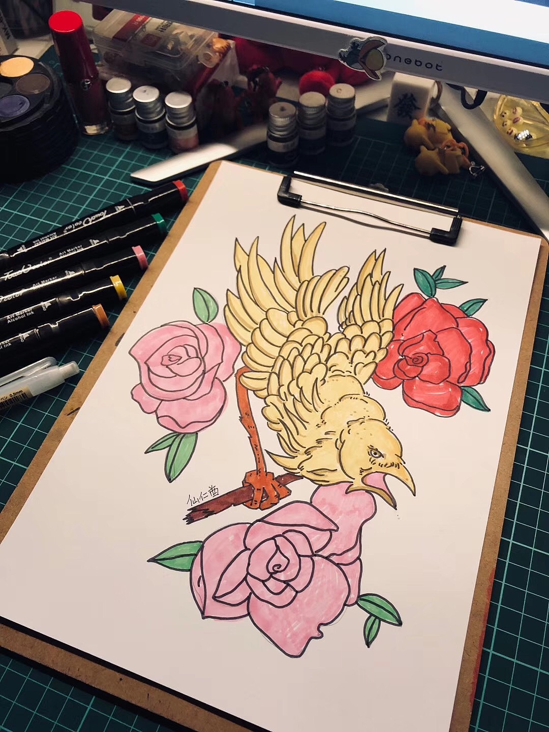 手绘，第一阶段。