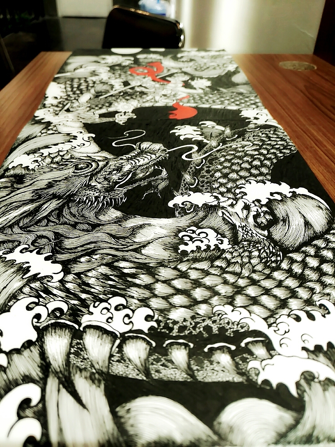 中国风系列长卷_手绘_黑白_纹身_插画（图ZNjEzNzA0MTI=） - 艺术插画 - 站酷设计师邹邹_安原创素材 - 站酷ZCOOL