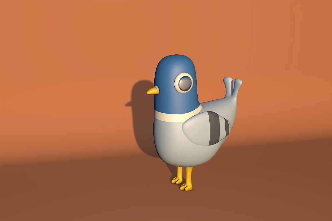 卡通鸟建模练习|三维|其他三维|云村一树_原创作品-站酷zcool