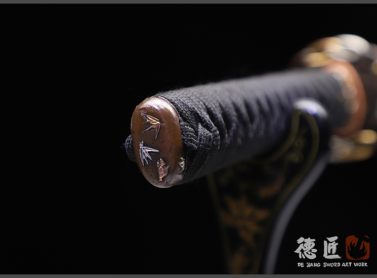 德匠堂宝剑-龙泉刀剑-雾斩武士刀—皆烧(DJ-1502)