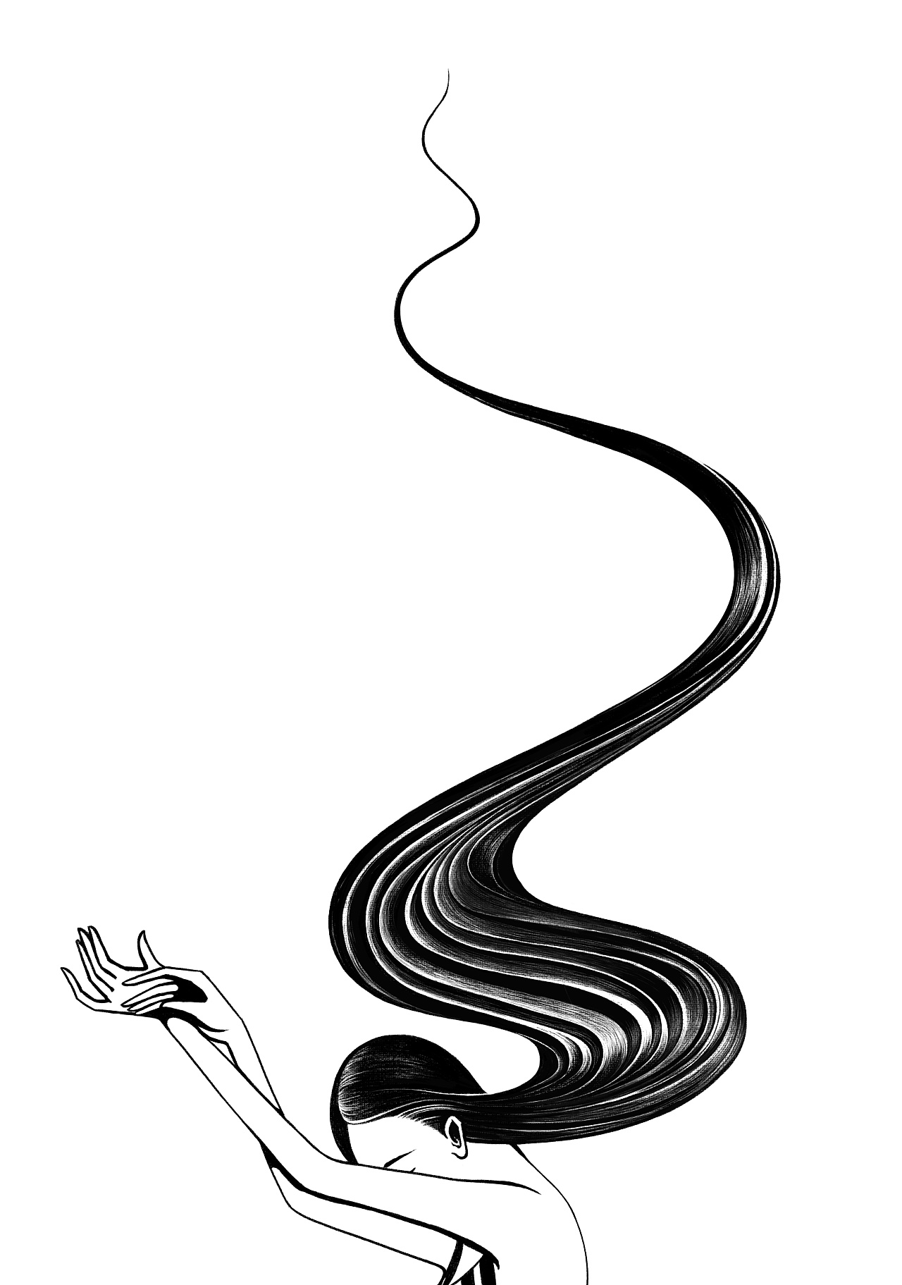 海的女儿,黑白装饰画