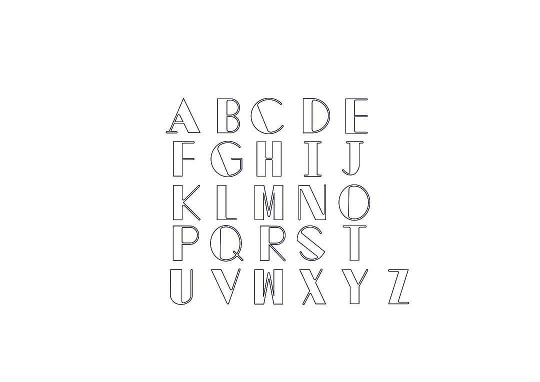 26个英文字母设计——君蔚艺术工作室分享