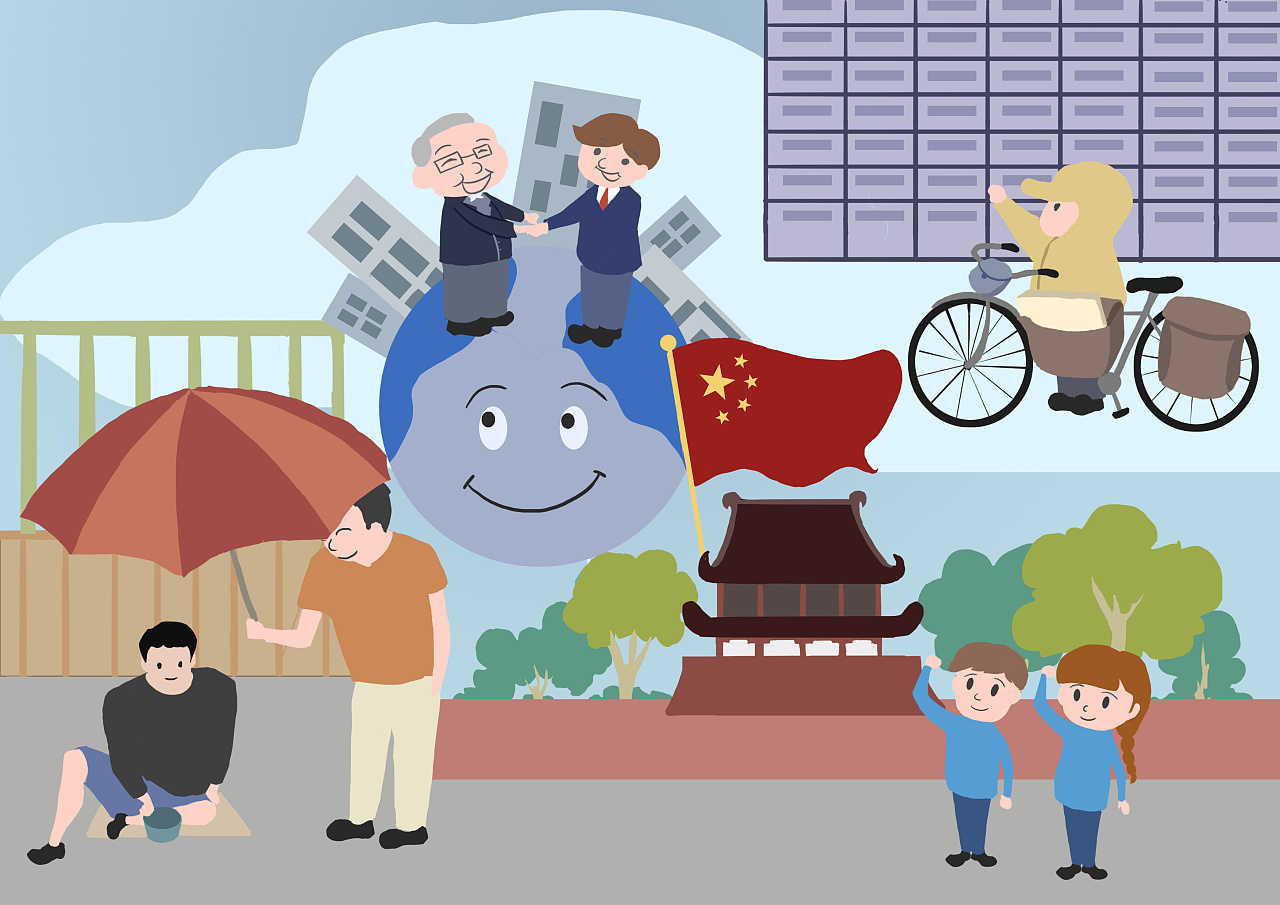 新农村墙绘设计|插画|新锐潮流插画|悠悠漫心 - 原创作品 - 站酷