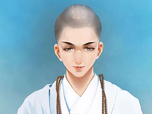 古风小和尚立绘