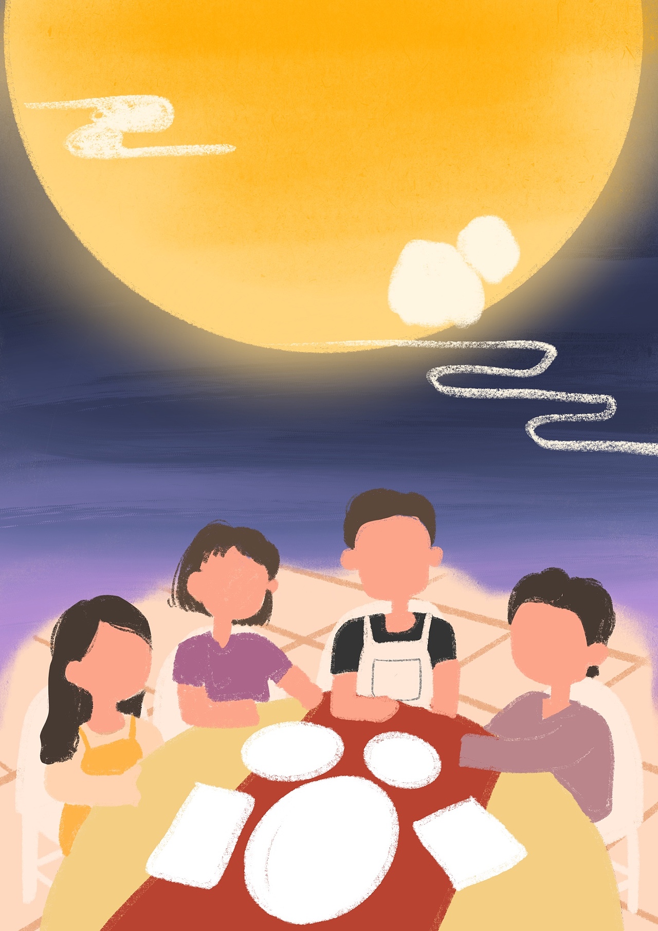 • 中秋节插画 | 团团圆圆（图ZMTc2MzAwMTgw） - 创作习作 - 站酷设计师Direner原创素材 - 站酷ZCOOL