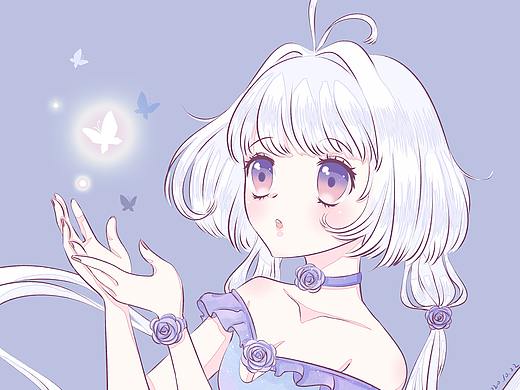 蝴蝶少女吧（个人主页-ZNDg0NzYxMTY=） - 艺术插画 - 站酷设计师锦晃星原创素材 - 站酷ZCOOL