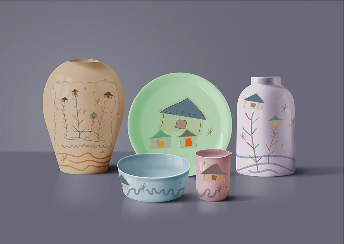 一些图案插画在包装工艺品上的应用