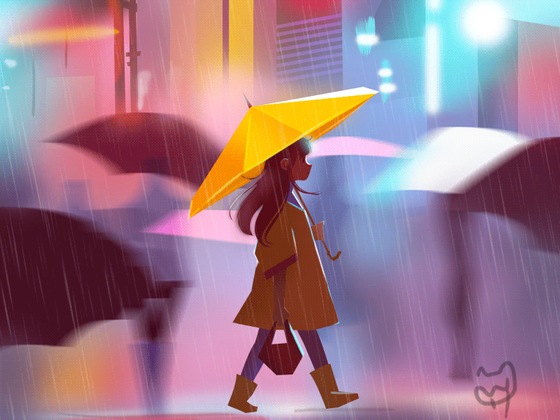 撑伞的女孩（图ZOTgwMDk2NzI=） - 创作习作 - 站酷设计师于坚持原创素材 - 站酷ZCOOL