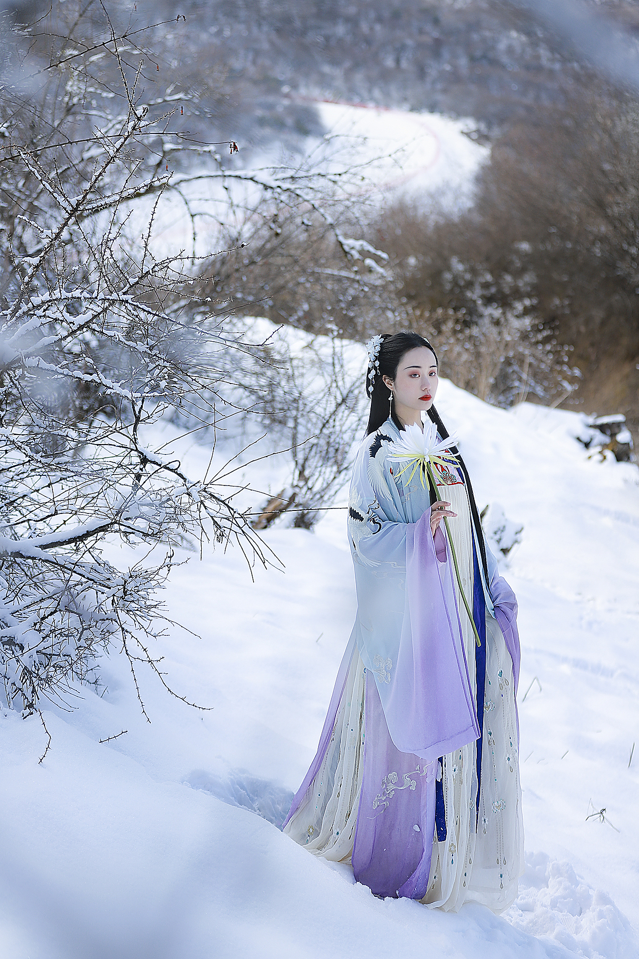 雪景汉服写真|梅花雪 梨花月 总相思