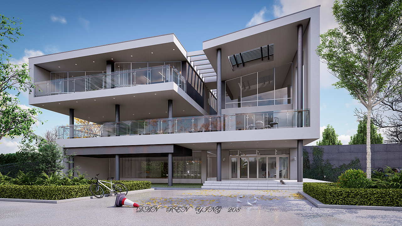 lumion别墅效果展示|空间|建筑设计|烽火戏诸侯 - 原创作品 - 站酷