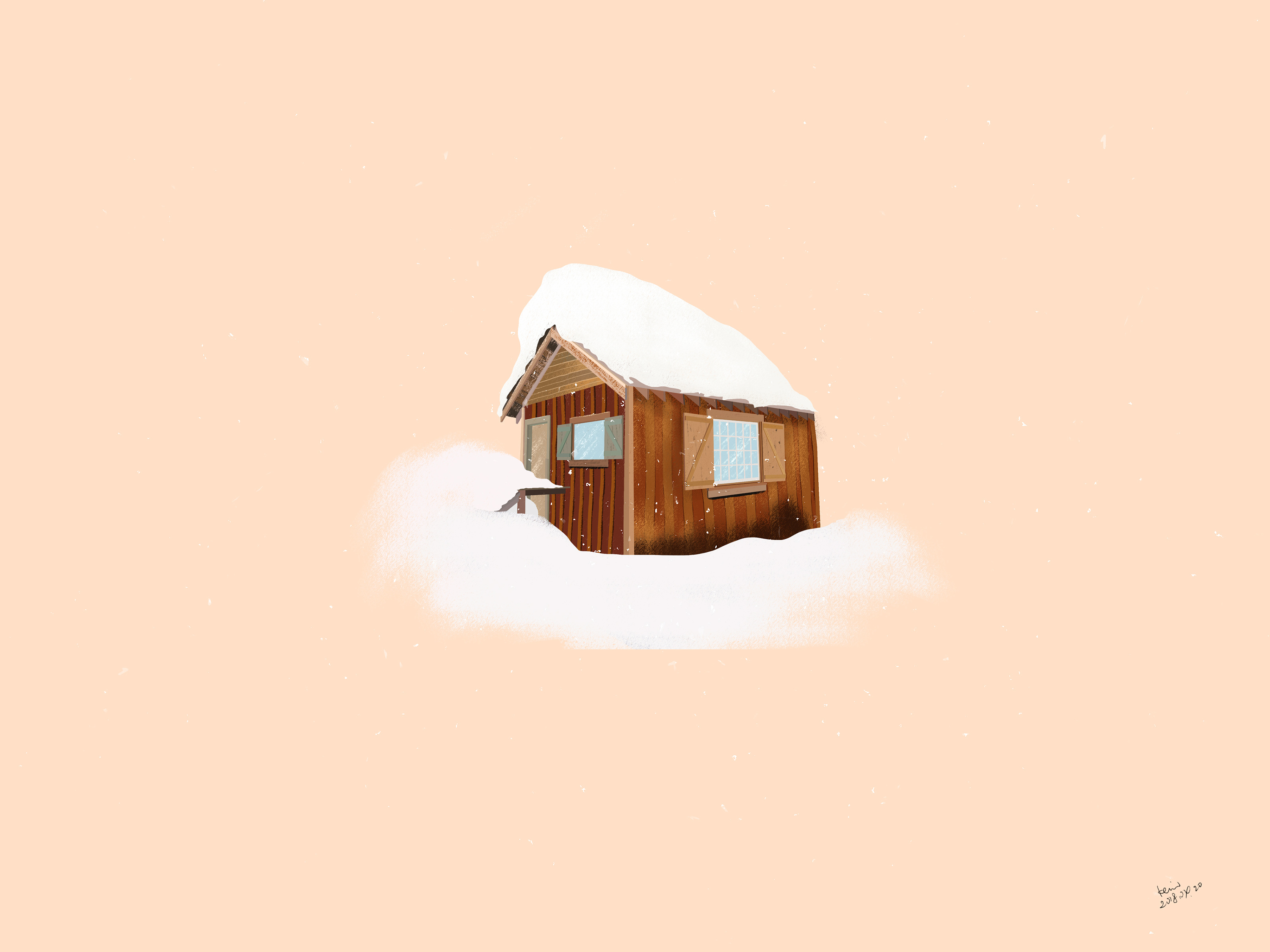 cabin - 木屋插画