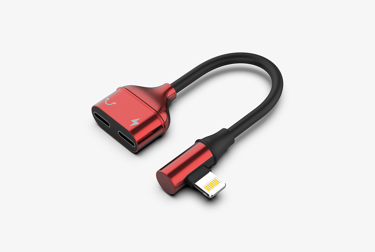 几款苹果数据线音频/充电转接头设计