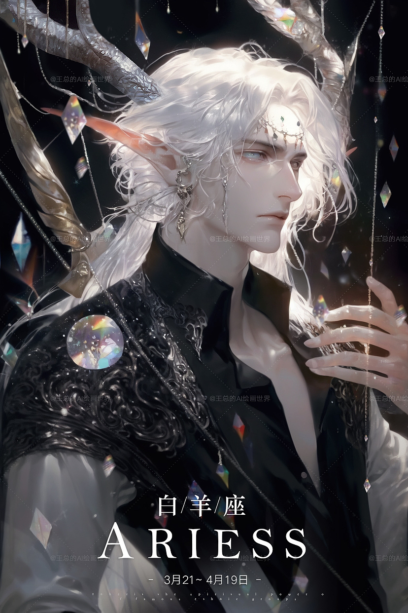 十二星座⭐男生版 合集（图ZMzMwNzc2Njg4） - 游戏原画 - 站酷设计师王总的ai绘画世界原创素材 - 站酷ZCOOL