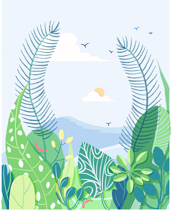 扁平风室外插画（图ZMjYyMzQ0NTEy） - 商业插画 - 站酷设计师插画师玲儿原创素材 - 站酷ZCOOL