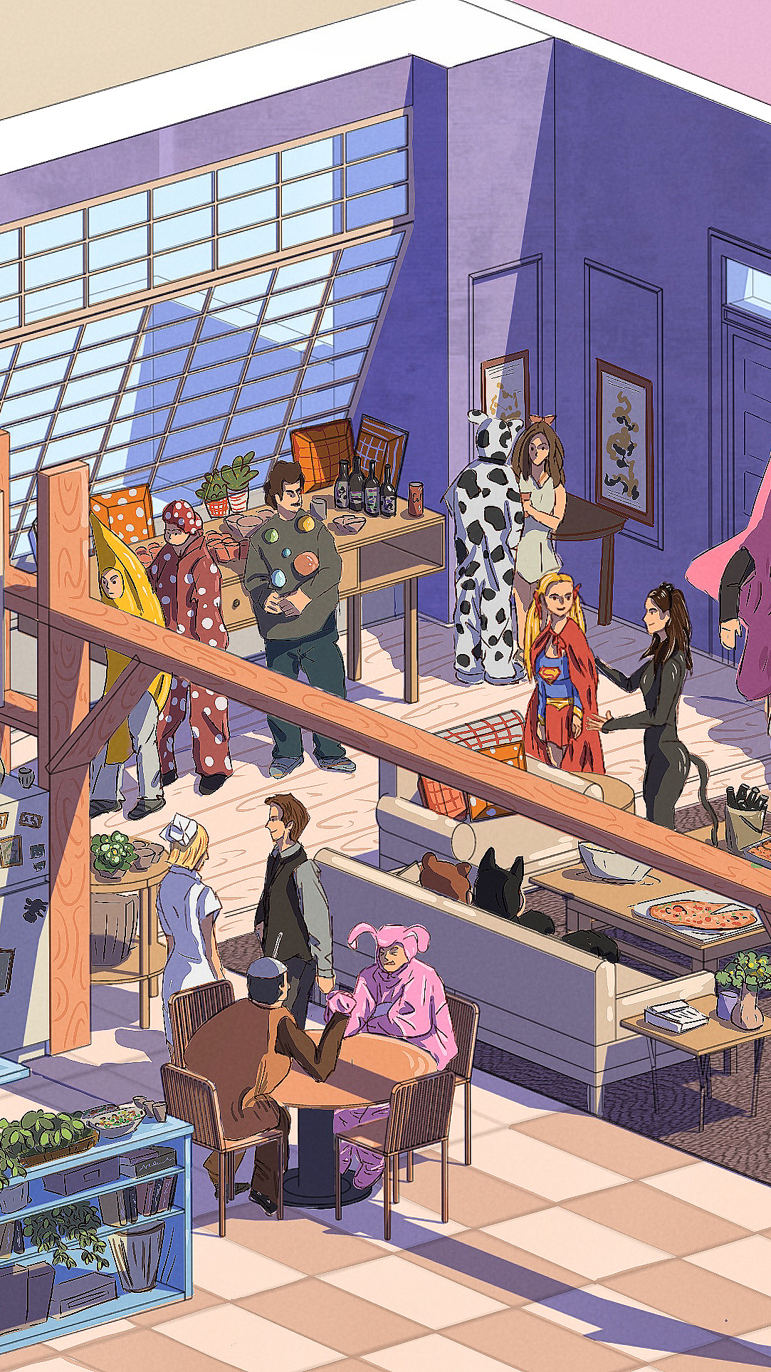 老友记插画|莫妮卡家的万圣节