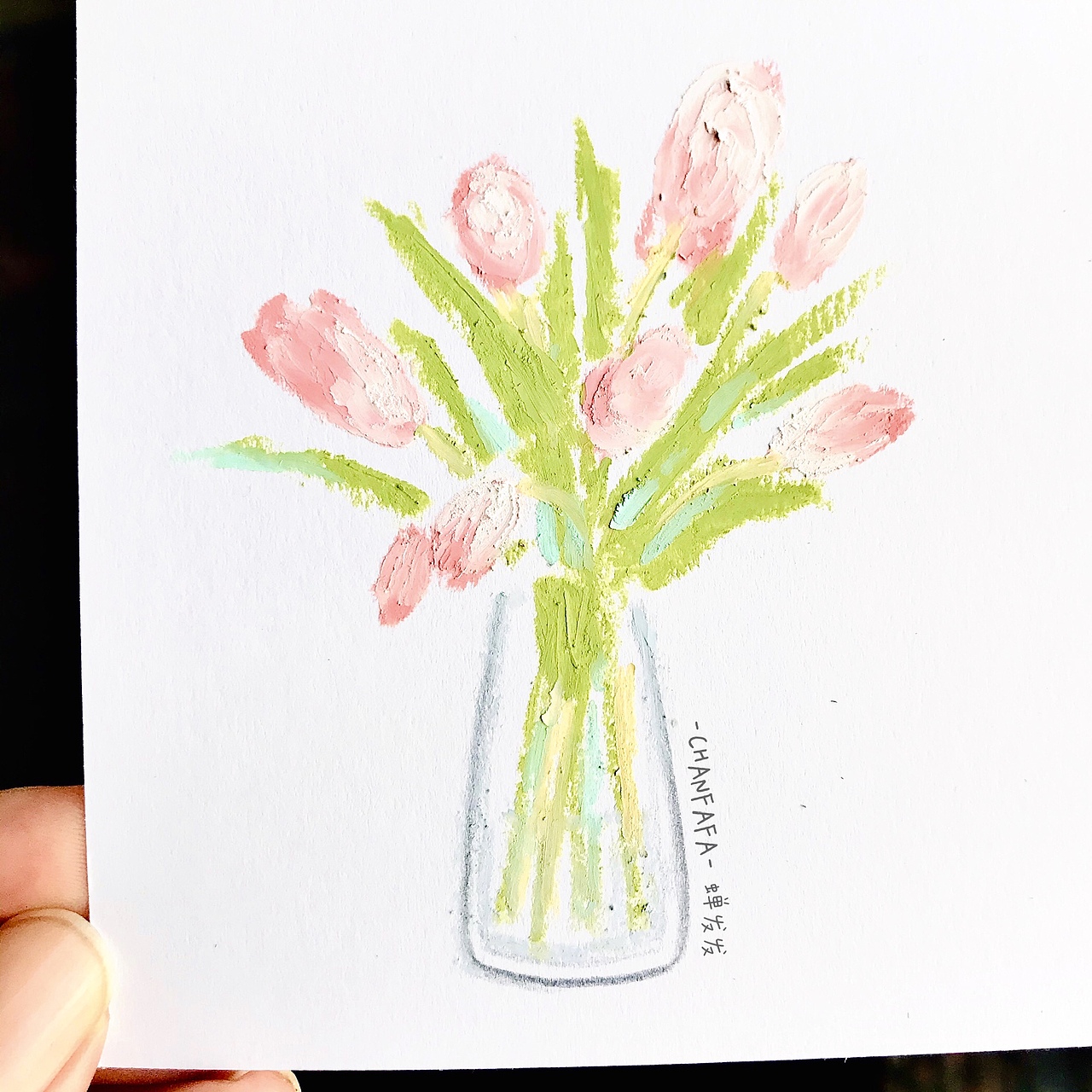 油画棒 郁金香🌷（图ZMjAwMTM0NTMy） - 艺术插画 - 站酷设计师蝉发发发原创素材 - 站酷ZCOOL