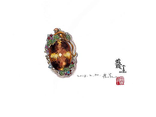 电脑雕刻喷蜡水晶彩宝设计案例（个人主页-ZMjg5NzgyNjg=） - 首饰设计 - 站酷设计师崔凯原创素材 - 站酷ZCOOL