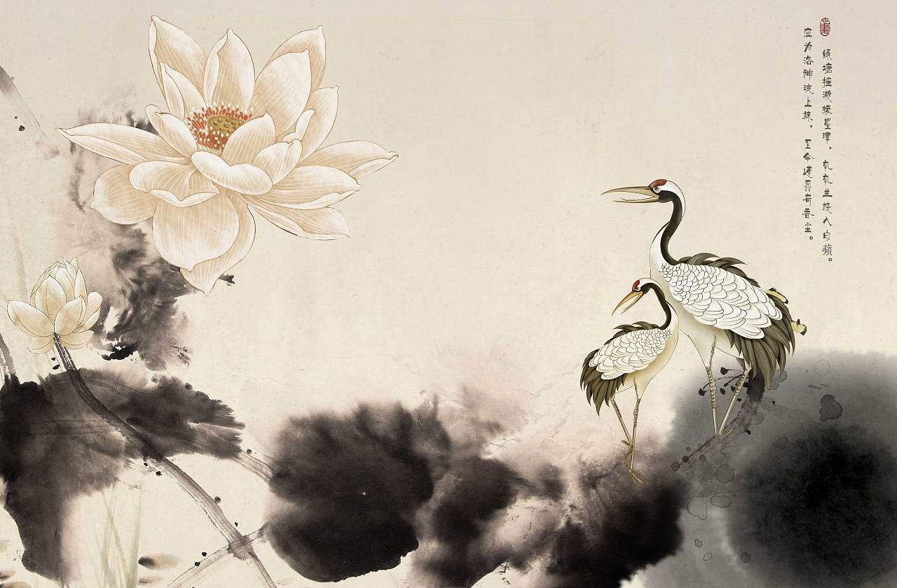 纱画、文创卷帘图案-荷花（图ZMjg0NjU0MTg4） - 图案 - 站酷设计师裕隆家居原创素材 - 站酷ZCOOL