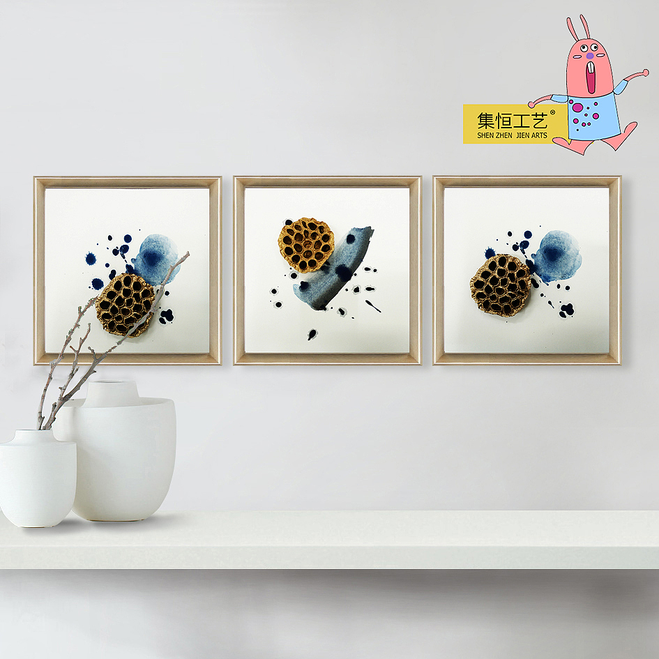 实物画；装饰画、效果图、国画、大堂挂画、饰品、摆件、软装配画、室内设计、整体软装、圆框（图ZNjg2ODExMDg=） - 工艺品设计 - 站酷设计师集恒工艺实物画原创素材 - 站酷ZCOOL