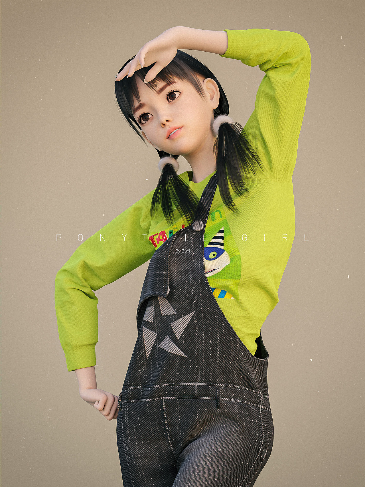 Blender双马尾小姐姐时装秀