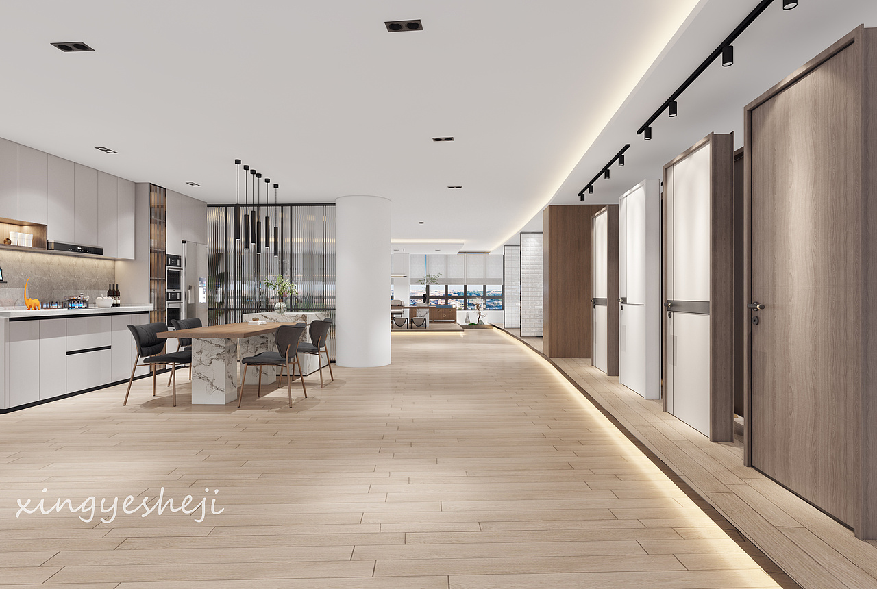 星夜設(shè)計--辦公展廳（圖ZMzM4MDI1Njc2） - 商業(yè)空間設(shè)計 - 站酷設(shè)計師許欣然xr原創(chuàng)素材 - 站酷ZCOOL