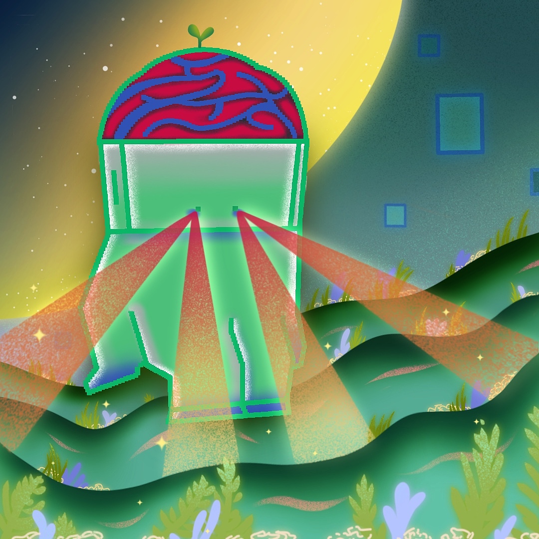 原创插画 | 专辑封面 《机器如我》（图ZMzA1MTc4Mjk2） - 商业插画 - 站酷设计师薇生物_原创素材 - 站酷ZCOOL