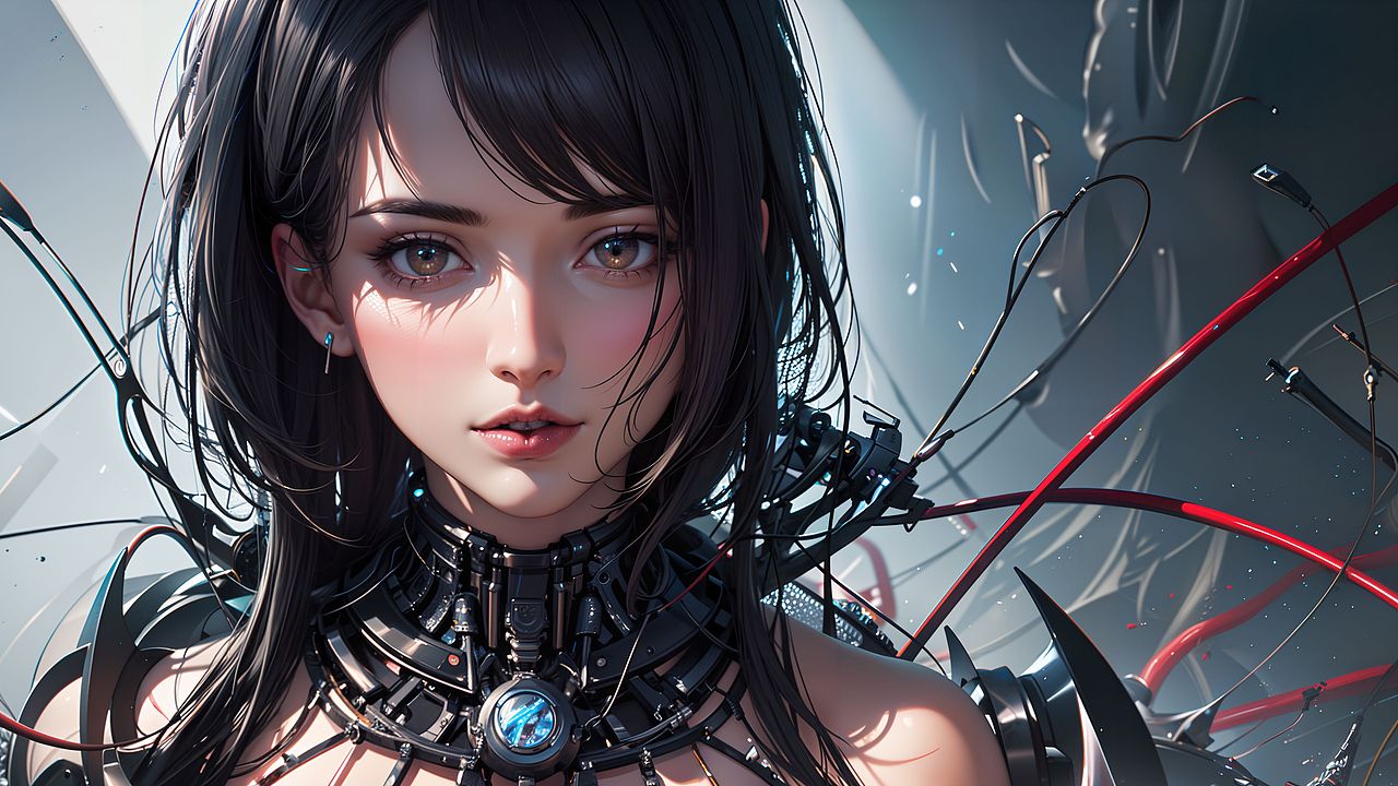 未来少女的赛博世界：炫酷赛博朋克风格壁纸（图ZMzUxOTI5NzYw） - AI作品 - 站酷设计师Z82127263原创素材 - 站酷ZCOOL