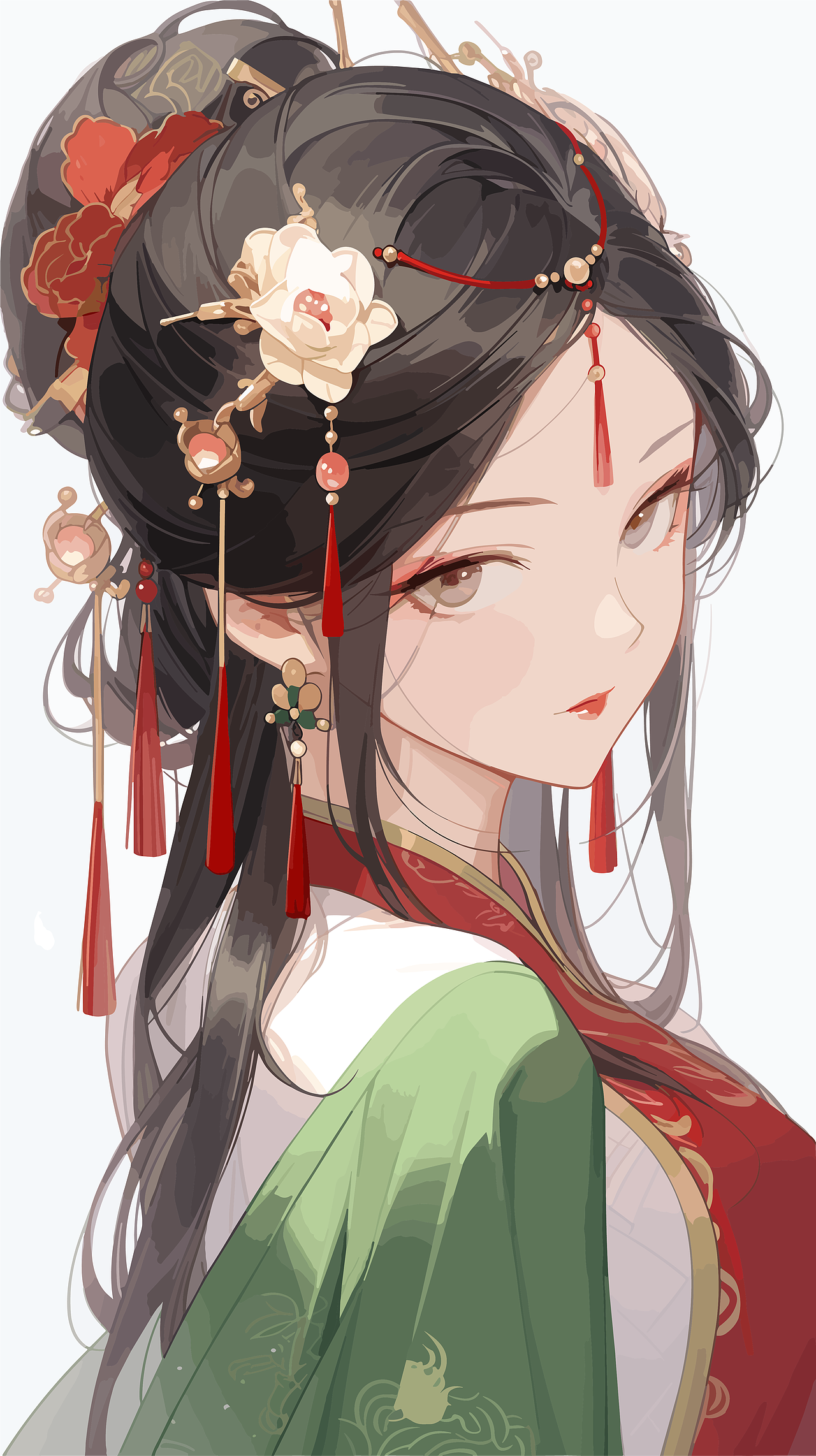 矢量图国风美女