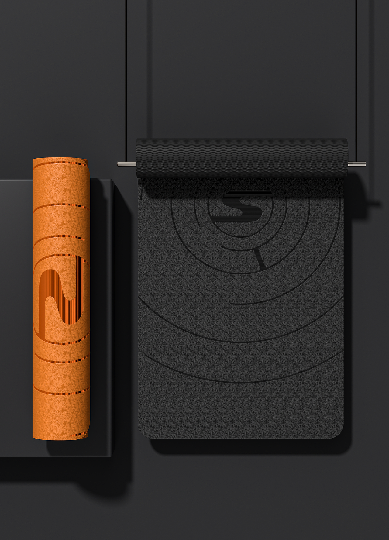 产品渲染：单杠+男士瑜伽垫（图ZMzA5MjQyOTA0） - 产品 - 站酷设计师Page必须进行原创素材 - 站酷ZCOOL