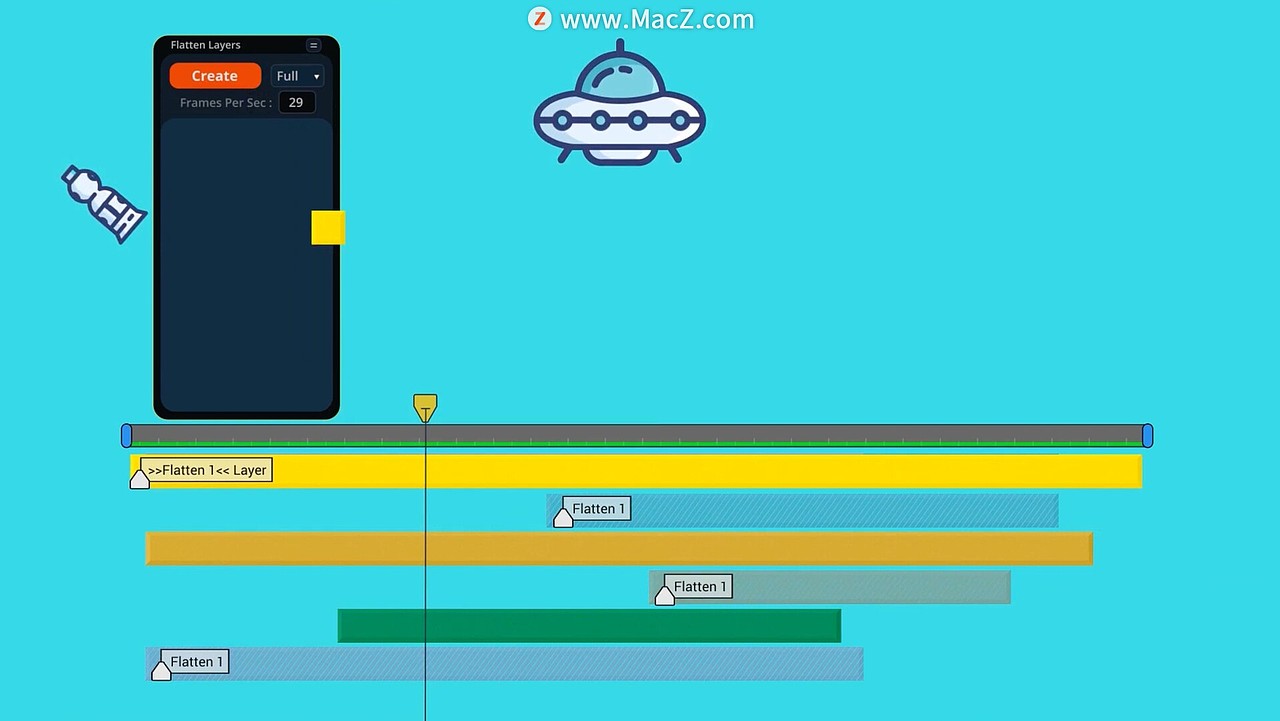 AE脚本图层拼合分组快速预览Flatten Layers