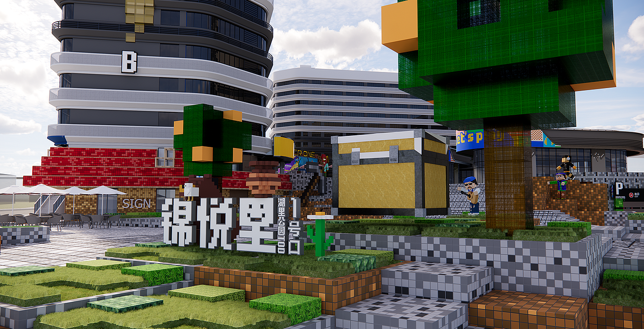 厦门地铁湖里公园TOD锦悦里导视、美陈