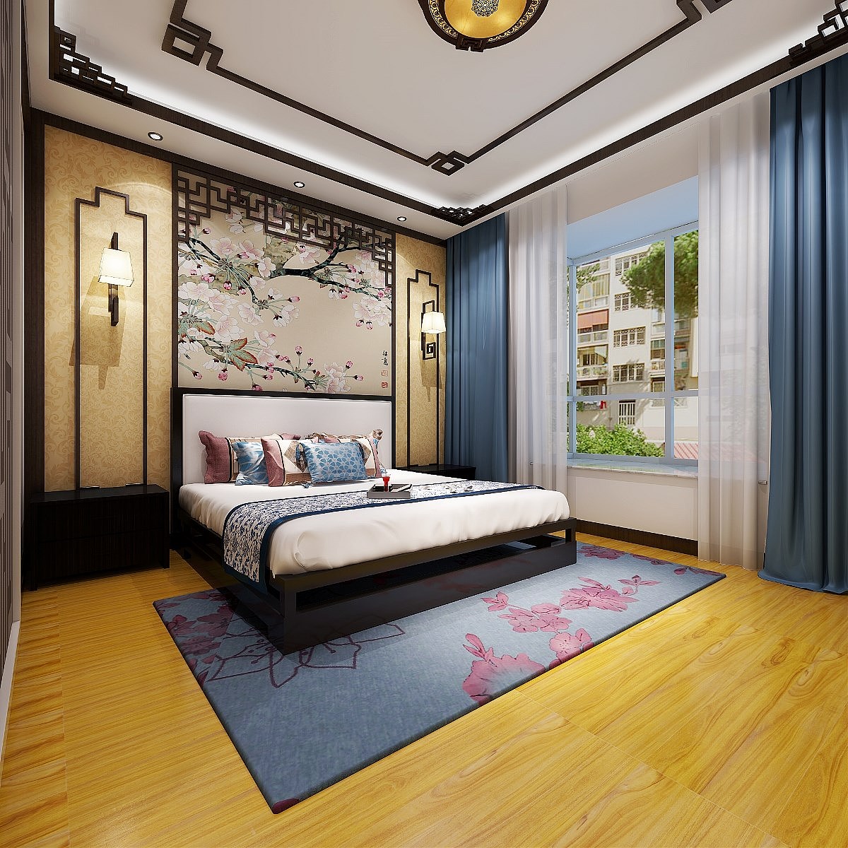 新中式卧室