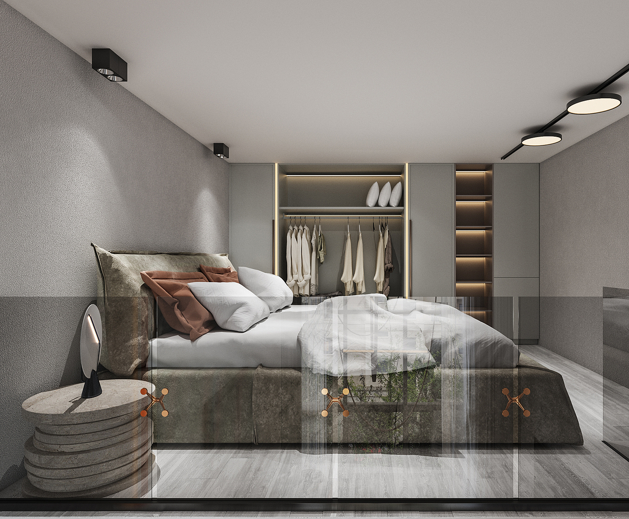 现代极简复式公寓样板间