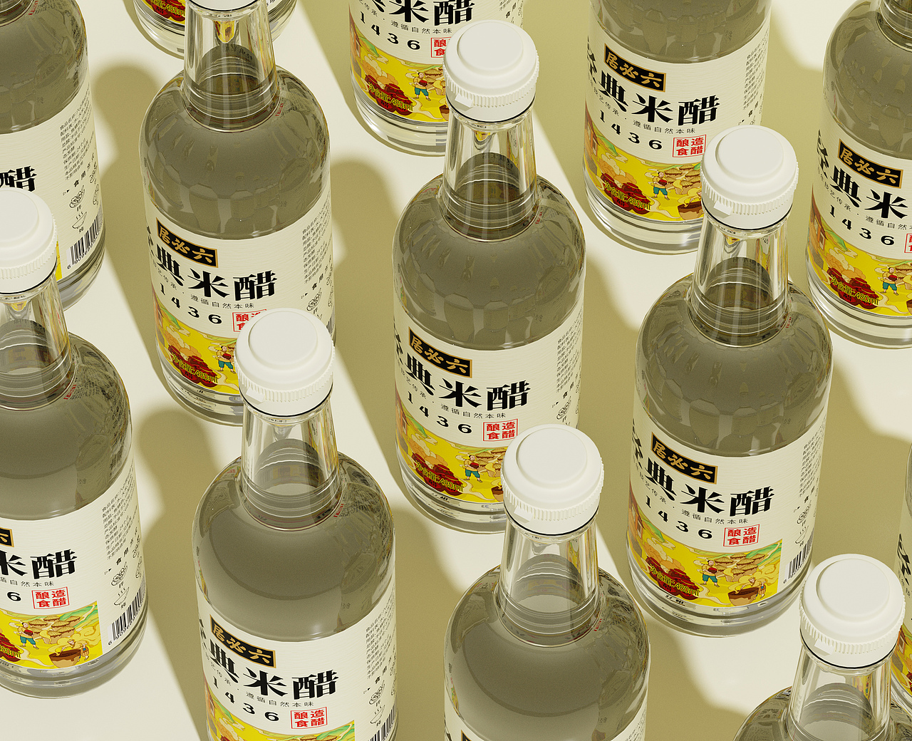 六必居米醋系列国风包装设计