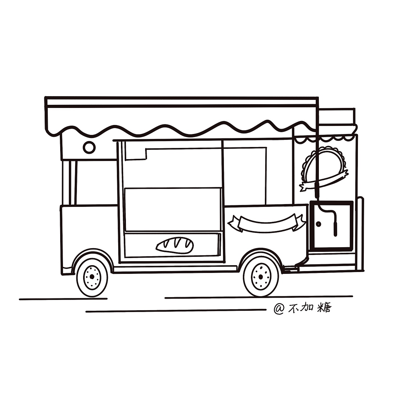 小店车 |插画|创作习作|精致的猪女孩_原创作品-站酷zcool