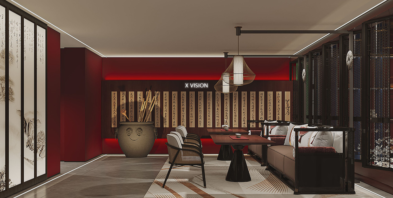 中式饭店（图ZMjg5NDM1NTYw） - 酒店餐饮设计 - 站酷设计师TR_设计事务所原创素材 - 站酷ZCOOL