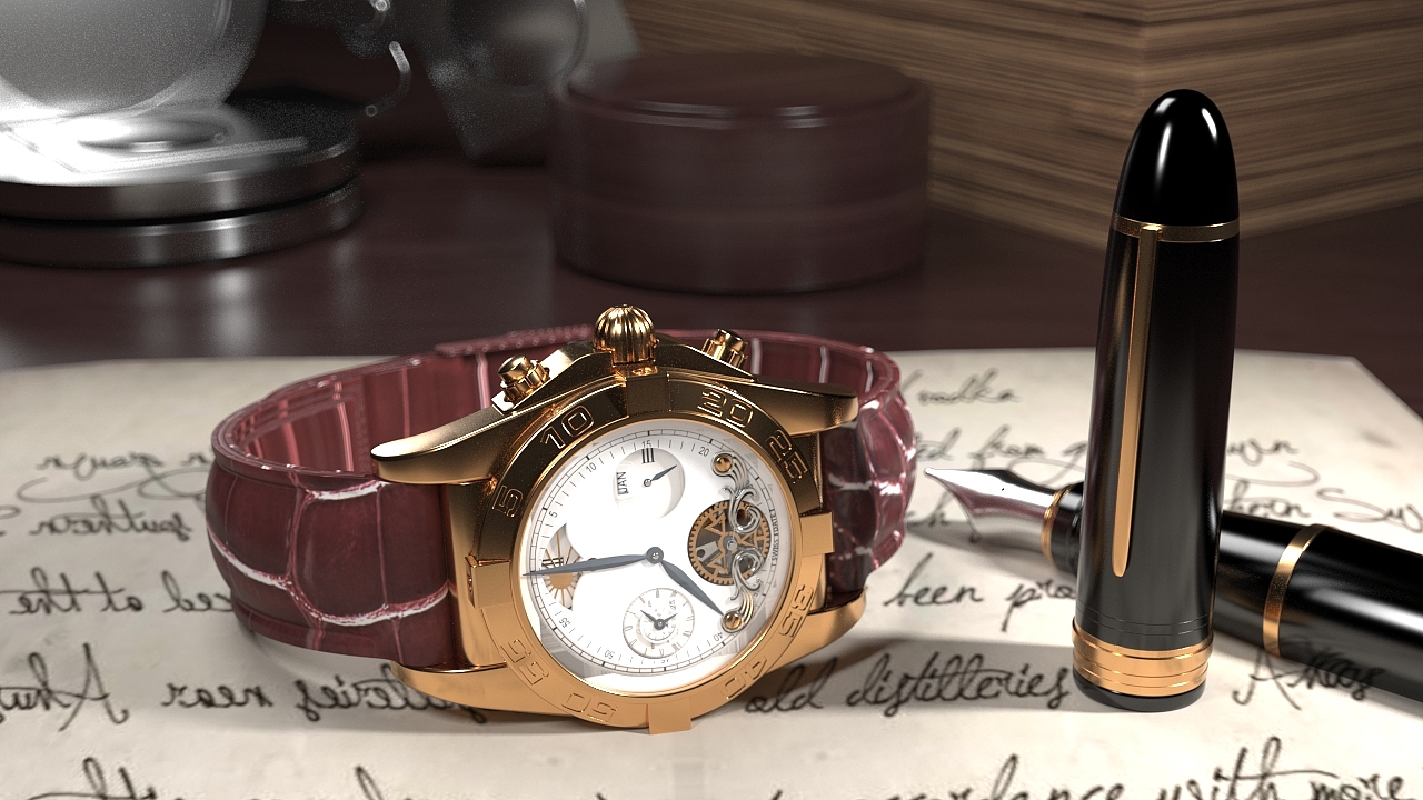 C4D写实手表产品渲染练习