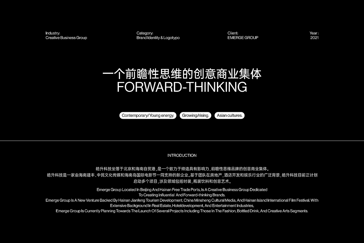 EMERGE GROUP | 创新前瞻商业科技品牌VI视觉○橙社ODL(图ZMjg1NTE2MjA0) - 品牌 - 站酷设计师橙社ODL原创素材 - 站酷ZCOOL