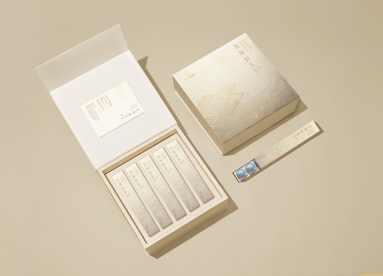 包装设计国风中药礼盒包装白茶丸素颜如玉丸