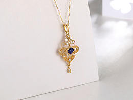 蓝宝石项链摄影