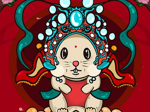 十二生肖鼠可爱插画年画手机壳