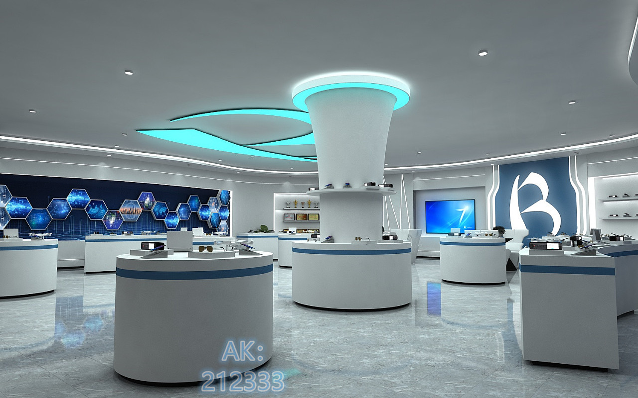 科技智能展厅3d设计效果图
