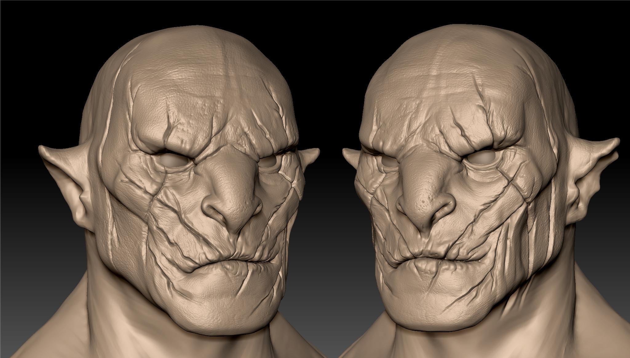 霍比特人 兽人 阿索格头雕